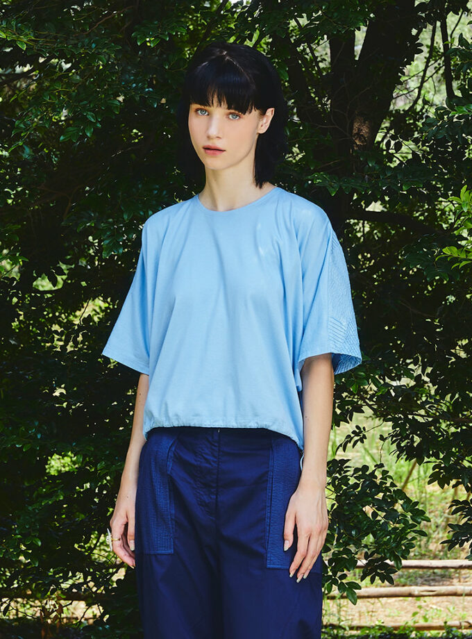 AW25 Patch Curve Loose Tee BL-9251019