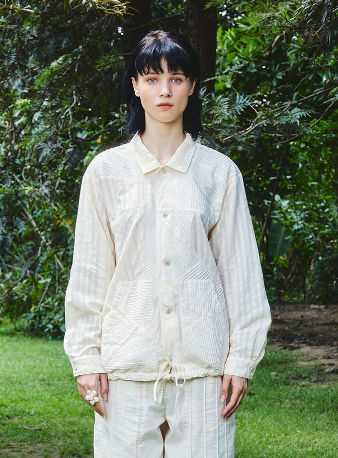 AW25 Patchwork Drawstring Light Jacket JK-9250702